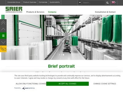 Website von SAIER Verpackungstechnik GmbH & Co. KG
