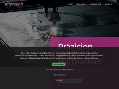 Website von Intertech Handels- und Vertriebs GmbH