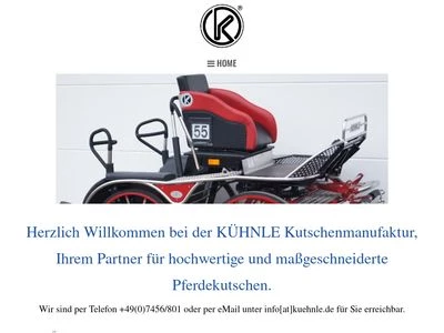 Website von KÜHNLE Kutschenmanufaktur GmbH & Co. KG