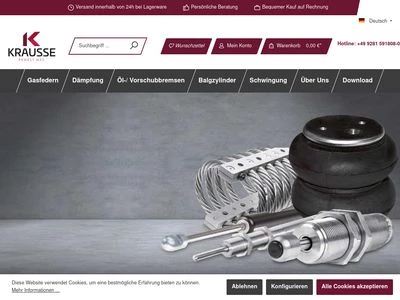 Website von KRAUSSE GmbH