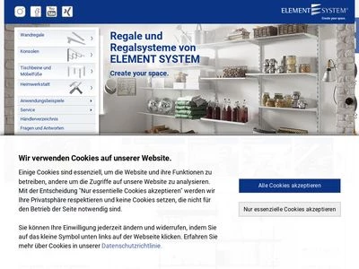 Website von DIY Element System GmbH