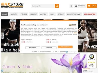 Website von Maxstore GmbH