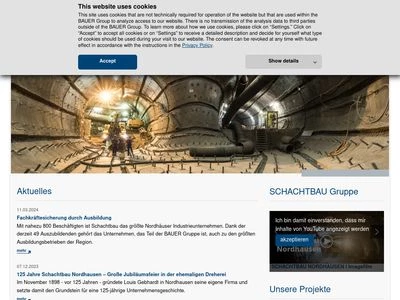 Website von SCHACHTBAU NORDHAUSEN GmbH