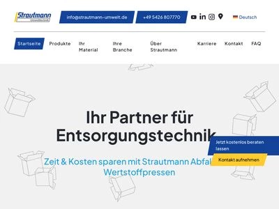 Website von Strautmann Umwelttechnik GmbH