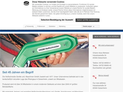 Website von HSGM GmbH