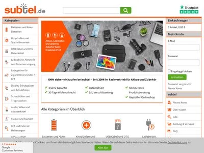 Website von subtel GmbH