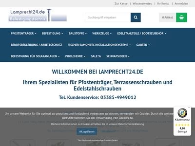Website von Lamprecht GmbH Befestigungstechnik