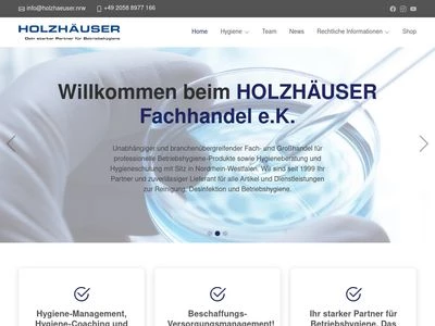 Website von Holzhäuser Fachhandel e.K.