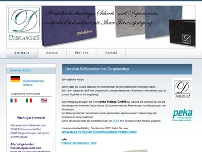 Website von DESPLANCHES GmbH
