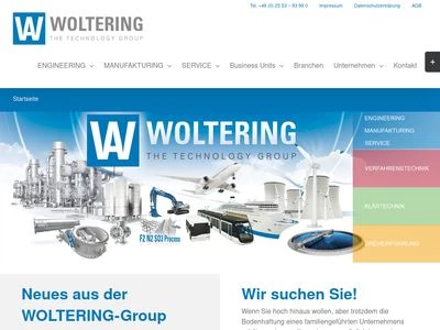 Website von Alfred Woltering Stahl- und Maschinenbau GmbH & Co. KG