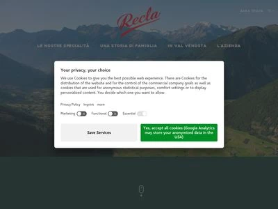 Website von Recla GmbH