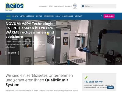 Website von Heilos GmbH Techn. Industriebedarfshandel