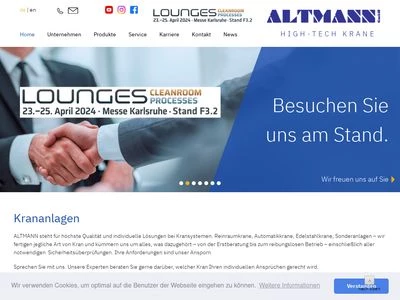 Website von ALTMANN GmbH