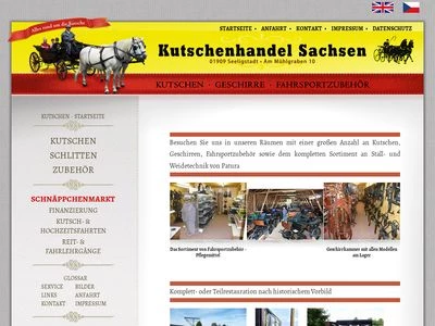 Website von Kutschenhandel Sachsen GmbH