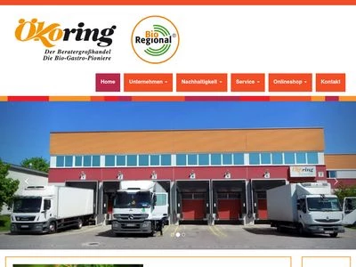 Website von Ökoring Handels GmbH