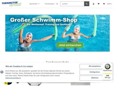 Website von TS Turn- und Sportgeräte GmbH