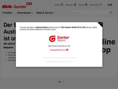 Website von ELESA+GANTER Austria GmbH