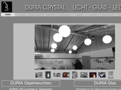 Website von DURIA CRYSTAL GmbH