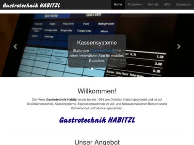 Website von Gastrotechnik Habitzl