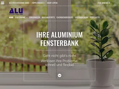Website von Alu-Systemtechnik GmbH