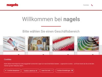 Website von Nagels Druck GmbH