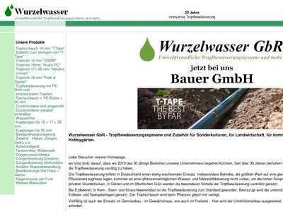 Website von Wurzelwasser GbR