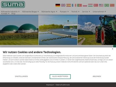 Website von Suma Rührtechnik GmbH
