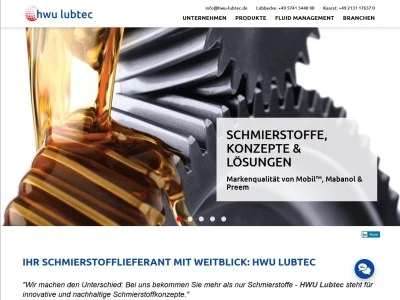 Website von HWU Lubtec GmbH & Co. KG