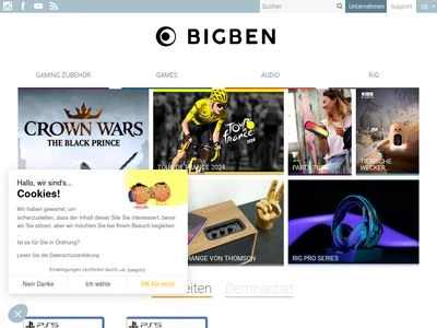 Website von Bigben Interactive GmbH