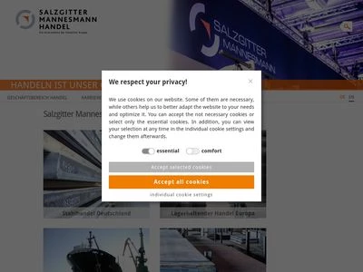 Website von Salzgitter Mannesmann Handel GmbH