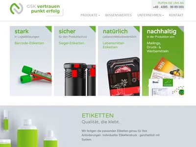 Website von GSK GmbH