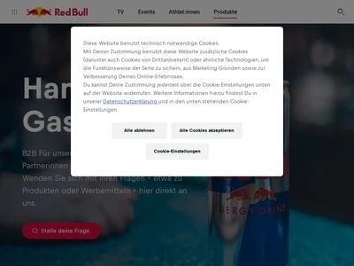 Website von Red Bull Deutschland GmbH