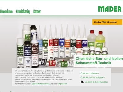 Website von Mader GmbH