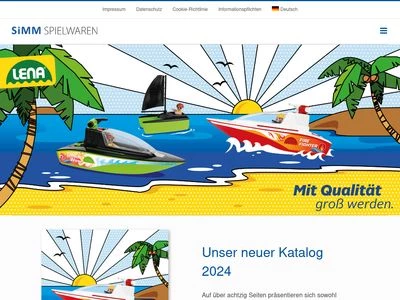 Website von SIMM Spielwaren GmbH