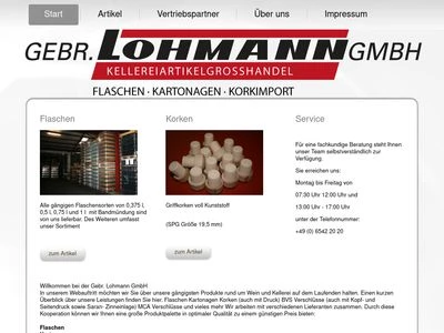 Website von Gebr. Lohmann GmbH
