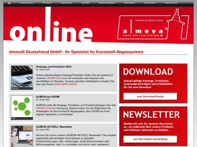 Website von ALMEVA Deutschland GmbH