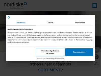 Website von nordiska GmbH & Co. KG