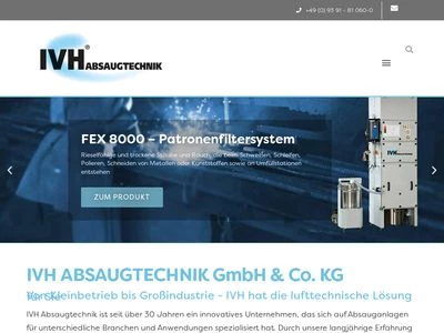 Website von IVH Absaugtechnik e.K.