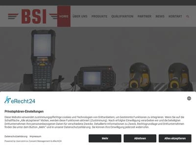 Website von BSI Vertriebs GmbH
