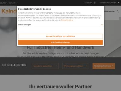 Website von Kaindl Schleiftechnik GmbH
