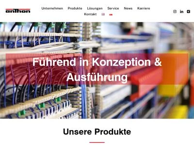 Website von Anthon GmbH