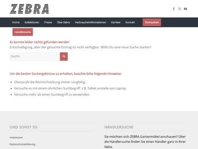 Website von  ZEBRA Group GmbH