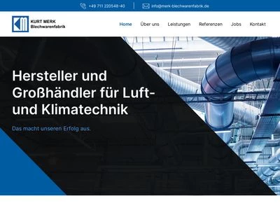 Website von Merk Blechwarenfabrik GmbH & Co. KG