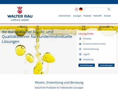 Website von Walter Rau Neusser Öl und Fett AG