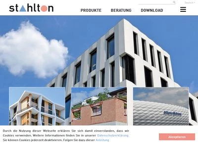Website von Stahlton Bauteile AG