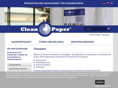 Website von Clean-Paper