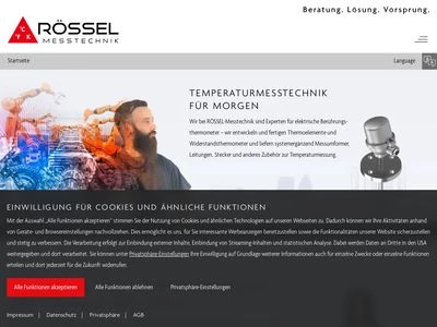 Website von RÖSSEL-Messtechnik GmbH