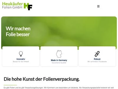 Website von Heukäufer Folien GmbH
