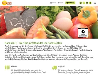 Website von Kornkraft Naturkost GmbH