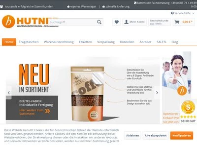 Website von HUTNER GmbH